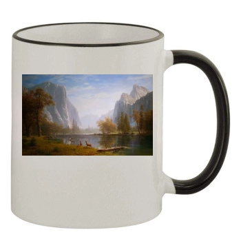 Mountains 11oz Colored Rim & Handle Mug