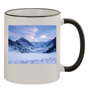 Mountains 11oz Colored Rim & Handle Mug