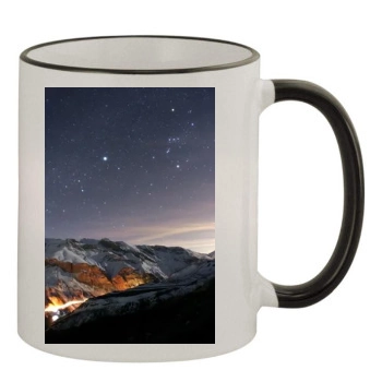 Mountains 11oz Colored Rim & Handle Mug