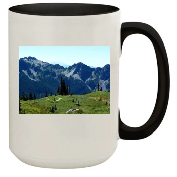 Mountains 15oz Colored Inner & Handle Mug