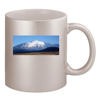 Volcanoes 11oz Metallic Silver Mug