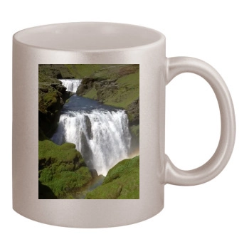 Waterfalls 11oz Metallic Silver Mug