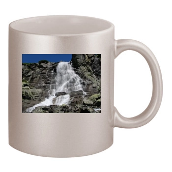 Waterfalls 11oz Metallic Silver Mug
