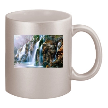 Waterfalls 11oz Metallic Silver Mug