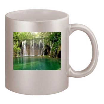 Waterfalls 11oz Metallic Silver Mug