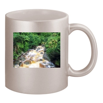 Waterfalls 11oz Metallic Silver Mug