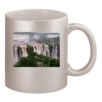 Waterfalls 11oz Metallic Silver Mug