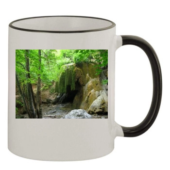 Waterfalls 11oz Colored Rim & Handle Mug