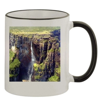 Waterfalls 11oz Colored Rim & Handle Mug