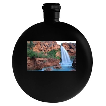 Waterfalls Round Flask