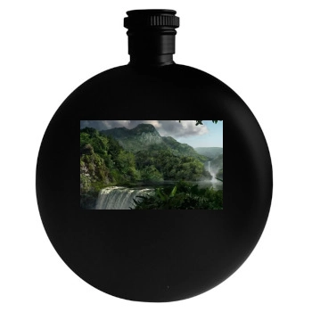 Waterfalls Round Flask