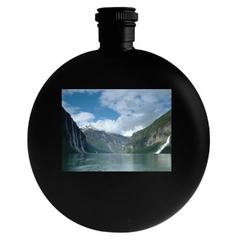 Waterfalls Round Flask