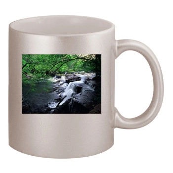 Waterfalls 11oz Metallic Silver Mug