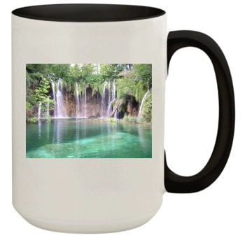 Waterfalls 15oz Colored Inner & Handle Mug