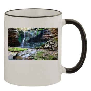 Waterfalls 11oz Colored Rim & Handle Mug