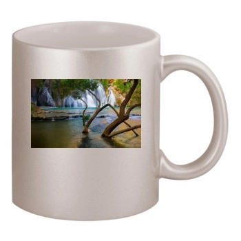 Waterfalls 11oz Metallic Silver Mug