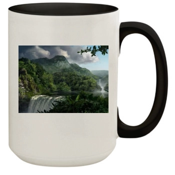 Waterfalls 15oz Colored Inner & Handle Mug