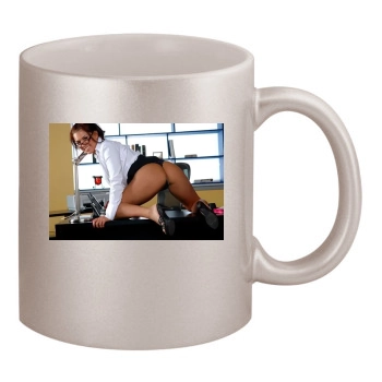 Eva Angelina 11oz Metallic Silver Mug