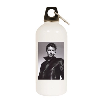 James Franco White Water Bottle With Carabiner