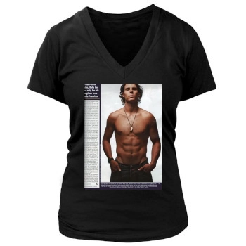 Rafael Nadal Women's Deep V-Neck TShirt