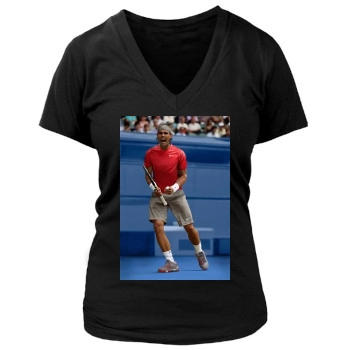 Rafael Nadal Women's Deep V-Neck TShirt