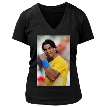 Rafael Nadal Women's Deep V-Neck TShirt