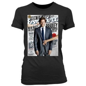 Bradley Cooper Women's Junior Cut Crewneck T-Shirt