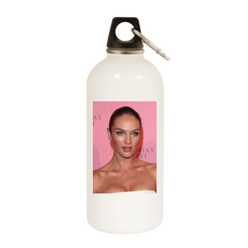 Candice Swanepoel White Water Bottle With Carabiner