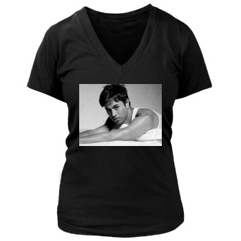 Enrique Iglesias Women's Deep V-Neck TShirt