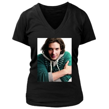 Ben Barnes Women's Deep V-Neck TShirt