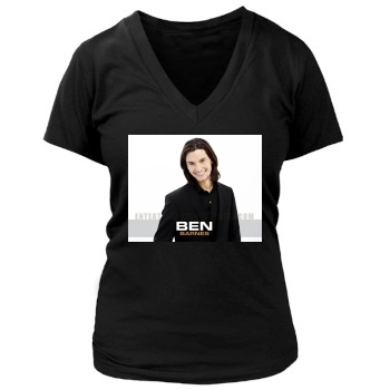 Ben Barnes Women's Deep V-Neck TShirt