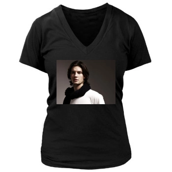 Ben Barnes Women's Deep V-Neck TShirt