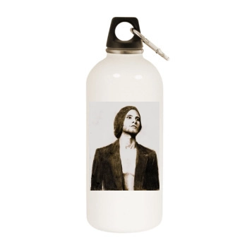 Ben Barnes White Water Bottle With Carabiner