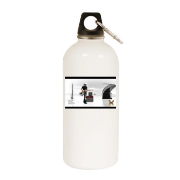 Brad Paisley White Water Bottle With Carabiner