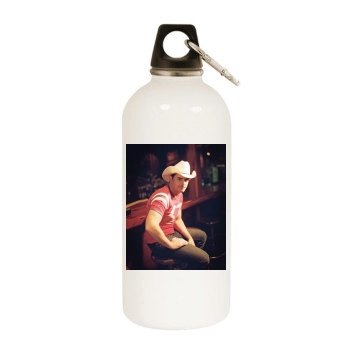 Brad Paisley White Water Bottle With Carabiner