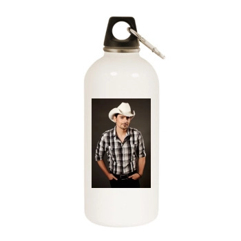 Brad Paisley White Water Bottle With Carabiner