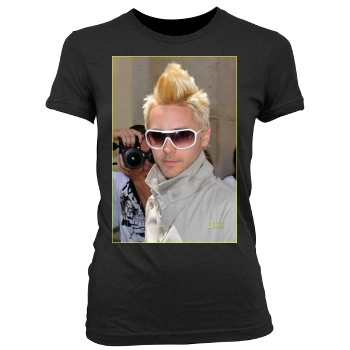 Jared Leto Women's Junior Cut Crewneck T-Shirt