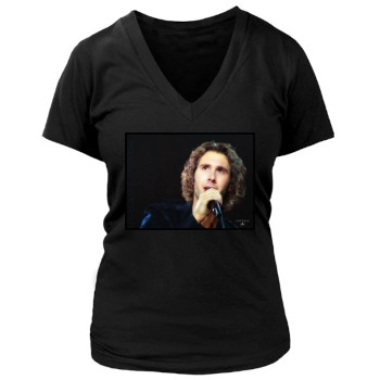 Josh Groban Women's Deep V-Neck TShirt