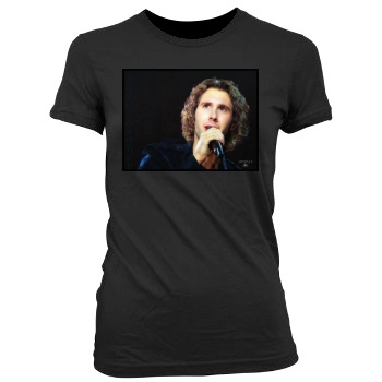 Josh Groban Women's Junior Cut Crewneck T-Shirt