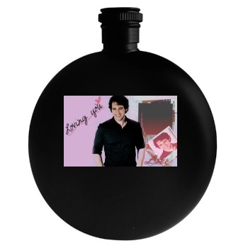 Josh Groban Round Flask