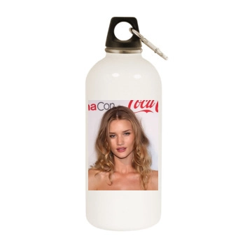 Rosie Huntington-Whiteley White Water Bottle With Carabiner