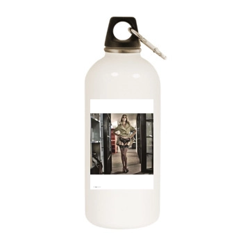 Rosie Huntington-Whiteley White Water Bottle With Carabiner