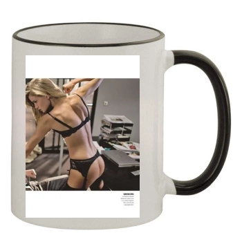 Rosie Huntington-Whiteley 11oz Colored Rim & Handle Mug