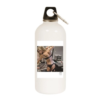 Rosie Huntington-Whiteley White Water Bottle With Carabiner