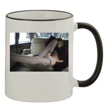 Rosie Huntington-Whiteley 11oz Colored Rim & Handle Mug