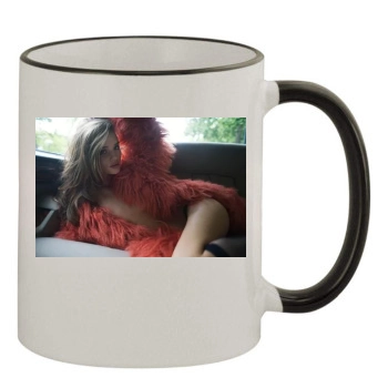 Rosie Huntington-Whiteley 11oz Colored Rim & Handle Mug