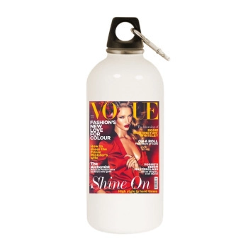 Rosie Huntington-Whiteley White Water Bottle With Carabiner