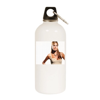 Eva Mendes White Water Bottle With Carabiner