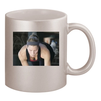 Jessica Biel 11oz Metallic Silver Mug