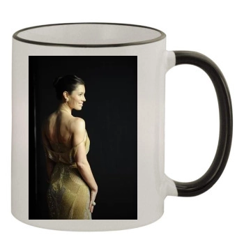 Jessica Biel 11oz Colored Rim & Handle Mug